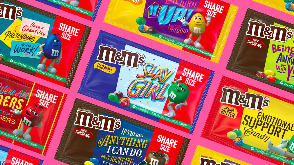 M&M’s Message Packs Will Now Include Cute Sayings AND Spotify Playlists